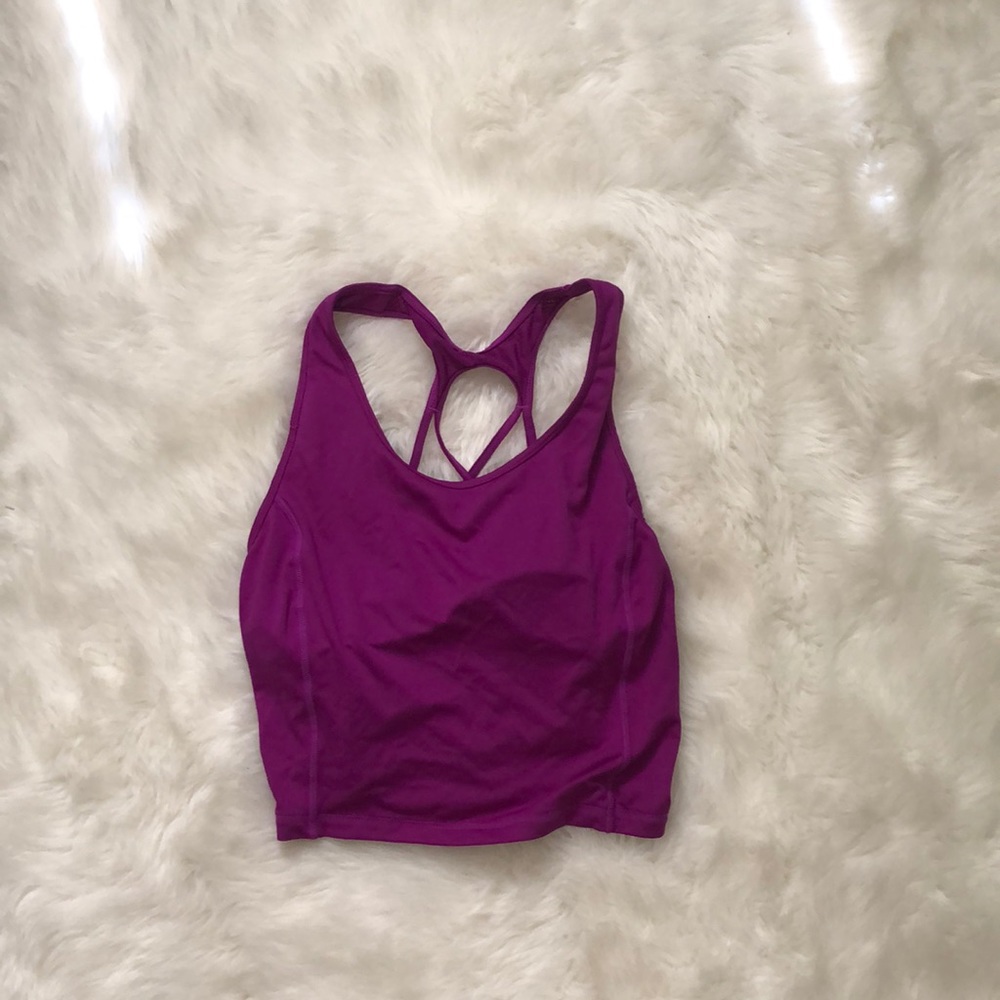 Cropped Magenta workout top